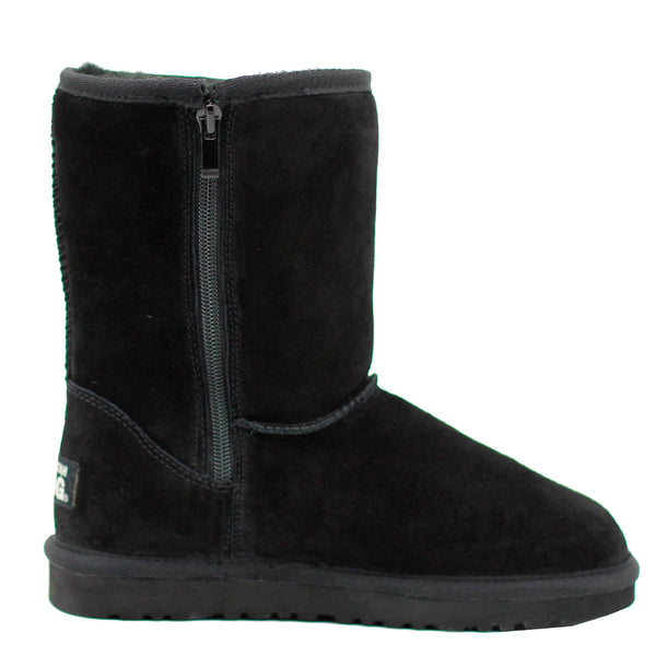 Black uggs sales with zipper