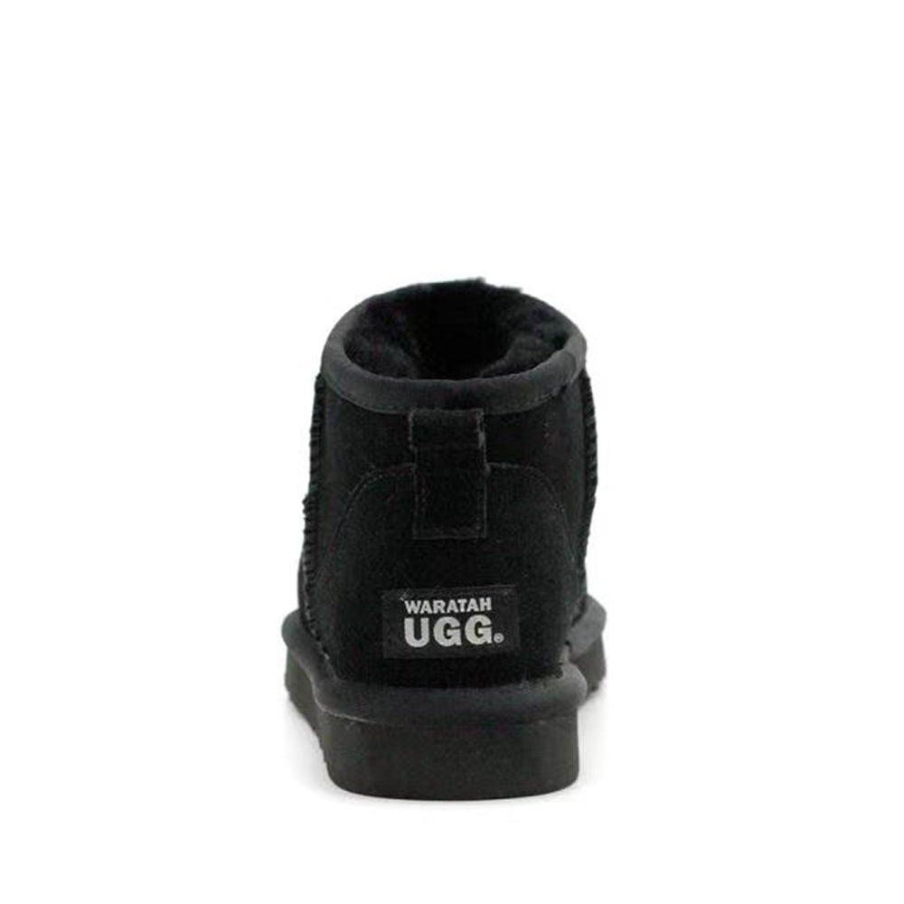 WARATAH UGG® KIDS Water Resistant Ultra Mini Ugg Boot - Black