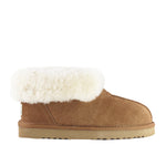 WARATAH UGG® KIDS Wool Collar Slipper - Chestnut