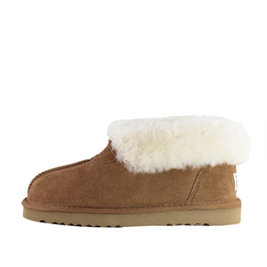 WARATAH UGG® KIDS Wool Collar Slipper - Chestnut