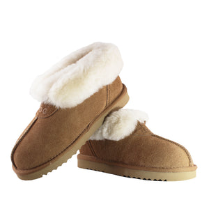WARATAH UGG® KIDS Wool Collar Slipper - Chestnut