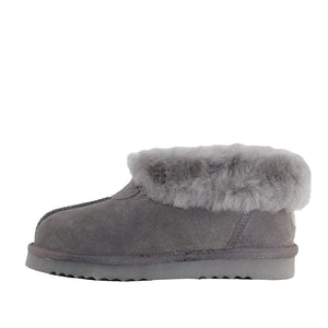 WARATAH UGG® KIDS Wool Collar Slipper - Grey