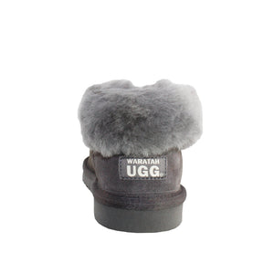 WARATAH UGG® KIDS Wool Collar Slipper - Grey