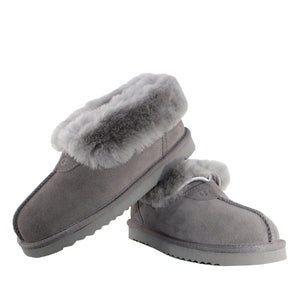 WARATAH UGG® KIDS Wool Collar Slipper - Grey