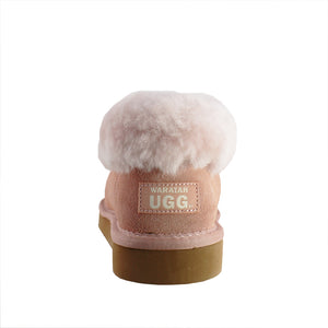 WARATAH UGG® KIDS Wool Collar Slipper - Pink