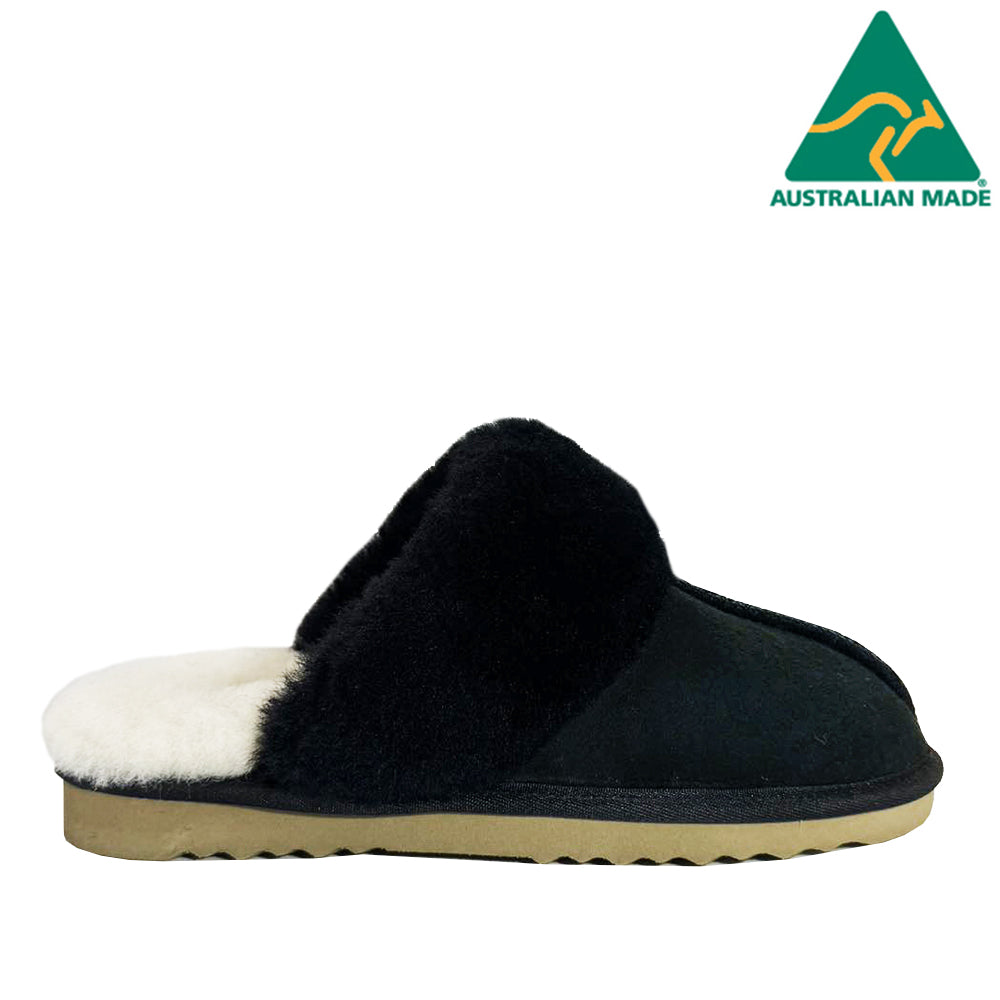 WARATAH UGG® Australian Made Premium Sheepskin Ladies Scuff - Black