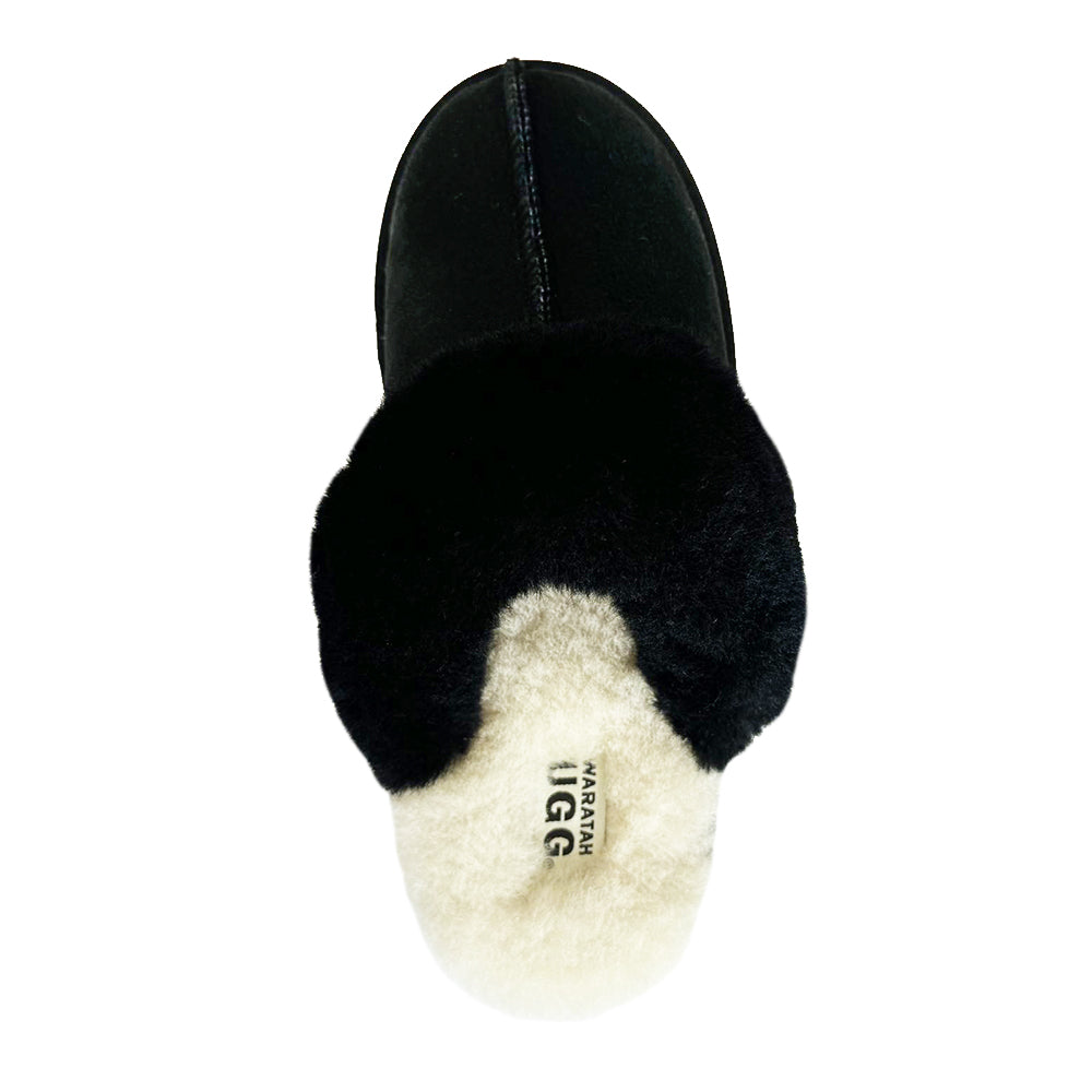 WARATAH UGG® Australian Made Premium Sheepskin Ladies Scuff - Black