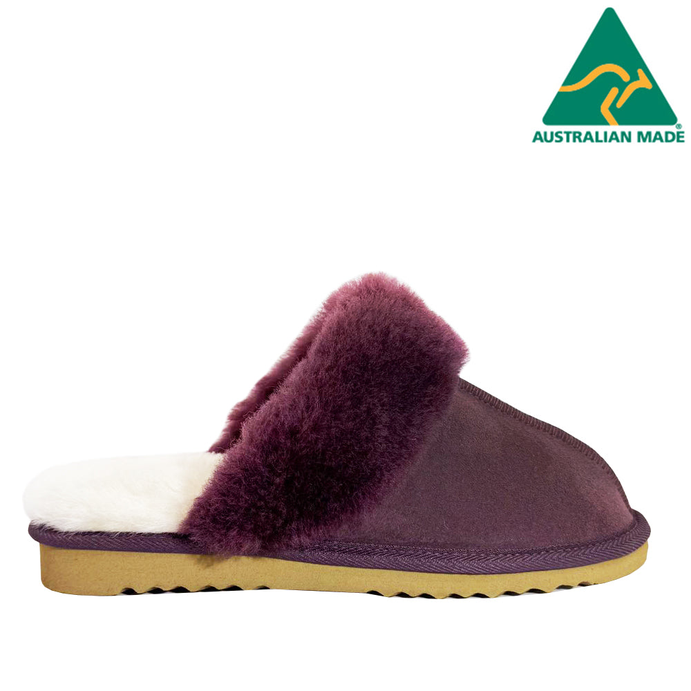 WARATAH UGG® Australian Made Premium Sheepskin Ladies Scuff - Plum
