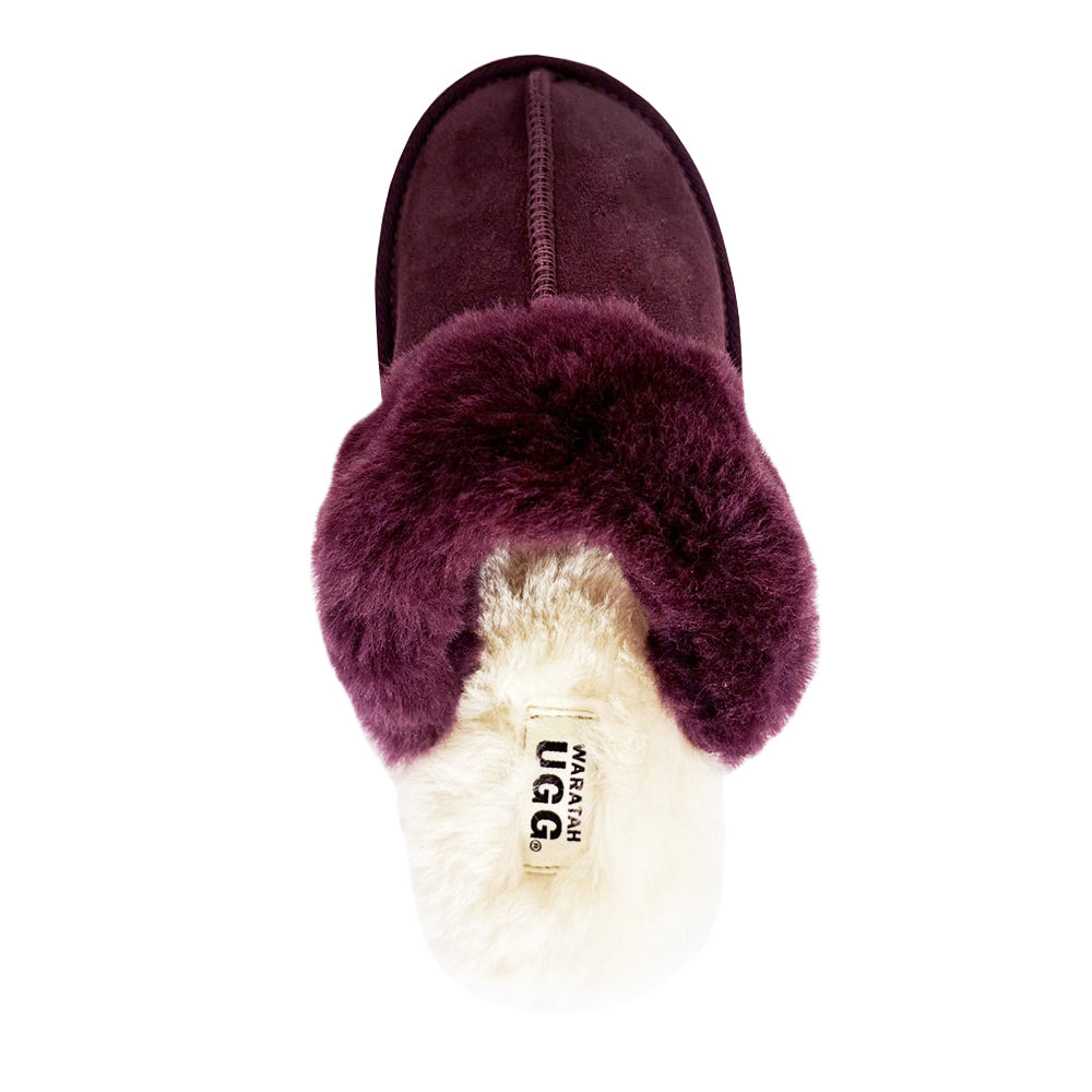 WARATAH UGG® Australian Made Premium Sheepskin Ladies Scuff - Plum