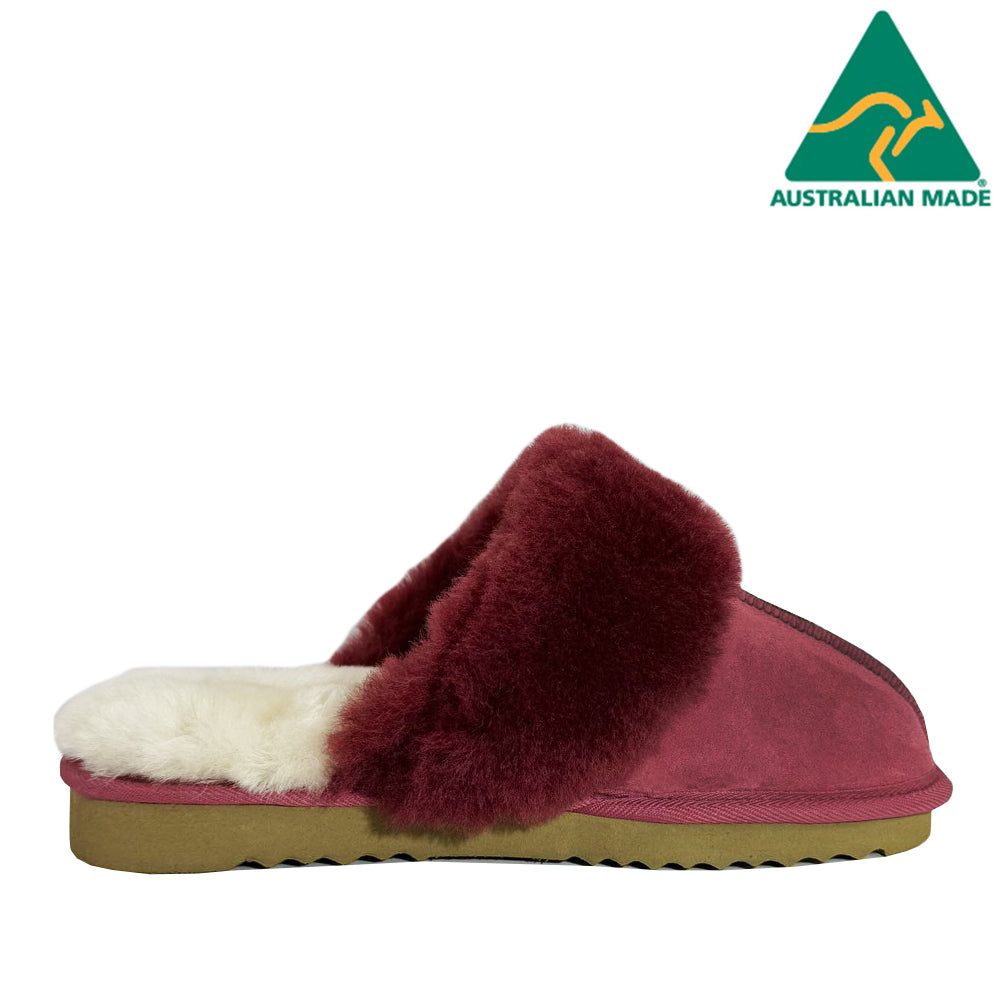 WARATAH UGG® Australian Made Premium Sheepskin Ladies Scuff - Ruby