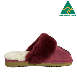 WARATAH UGG® Australian Made Premium Sheepskin Ladies Scuff - Ruby