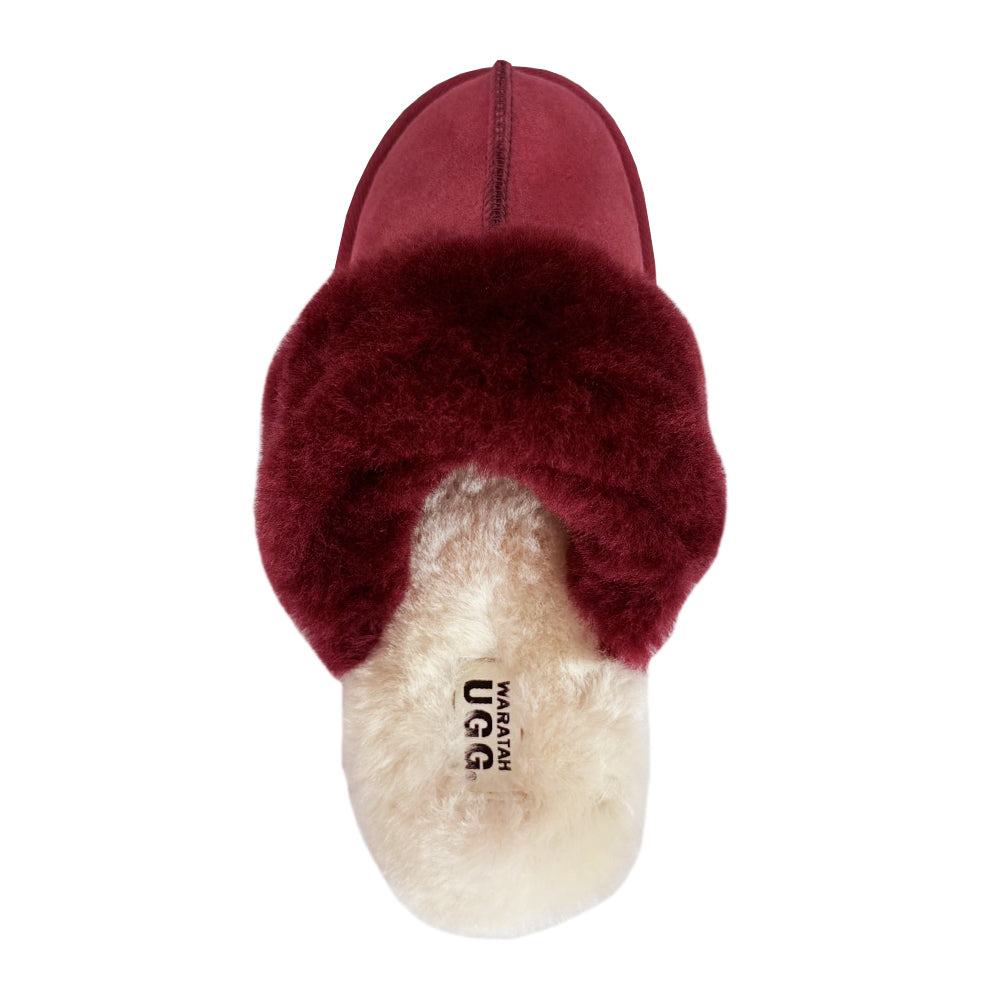 WARATAH UGG® Australian Made Premium Sheepskin Ladies Scuff - Ruby