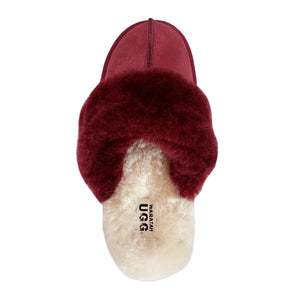 WARATAH UGG® Australian Made Premium Sheepskin Ladies Scuff - Ruby