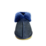 Australian Made Deluxe Wool Collar Slipper - Navy
