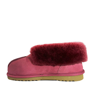 Australian Made Deluxe Wool Collar Slipper - Ruby