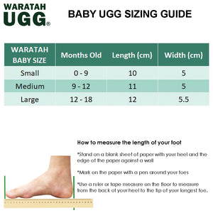 WARATAH UGG Australian Made Sheepskin Baby Boots - Navy