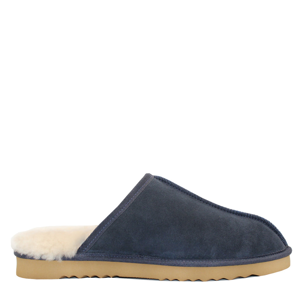 WARATAH UGG® Australian Made Premium Sheepskin Mens Scuff - Navy