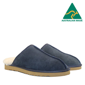 WARATAH UGG® Australian Made Premium Sheepskin Mens Scuff - Navy