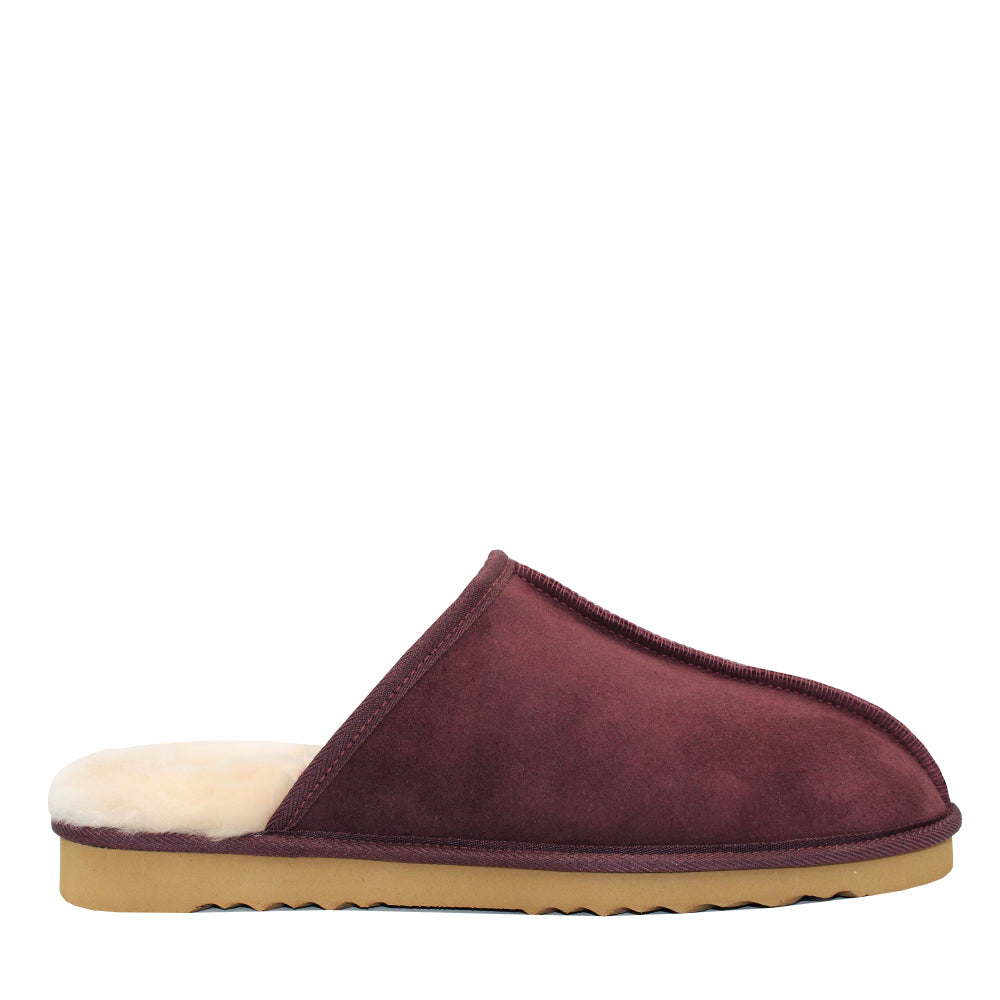 WARATAH UGG® Australian Made Premium Sheepskin Mens Scuff - Plum