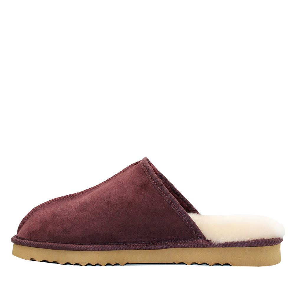 WARATAH UGG® Australian Made Premium Sheepskin Mens Scuff - Plum