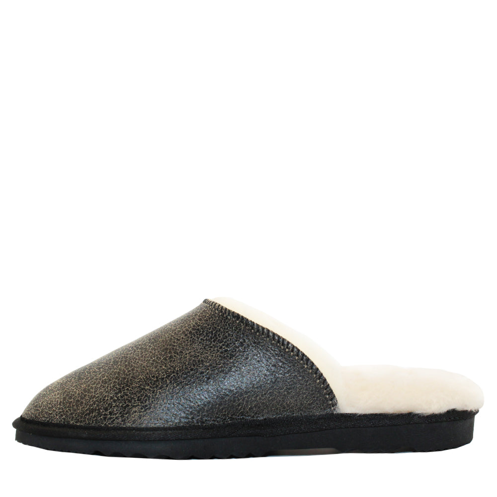 WARATAH UGG® Australian Made Nappa Sheepskin Unisex Scuff - Vintage Charcoal