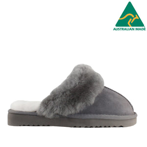WARATAH UGG® Australian Made Premium Sheepskin Ladies Scuff - Grey