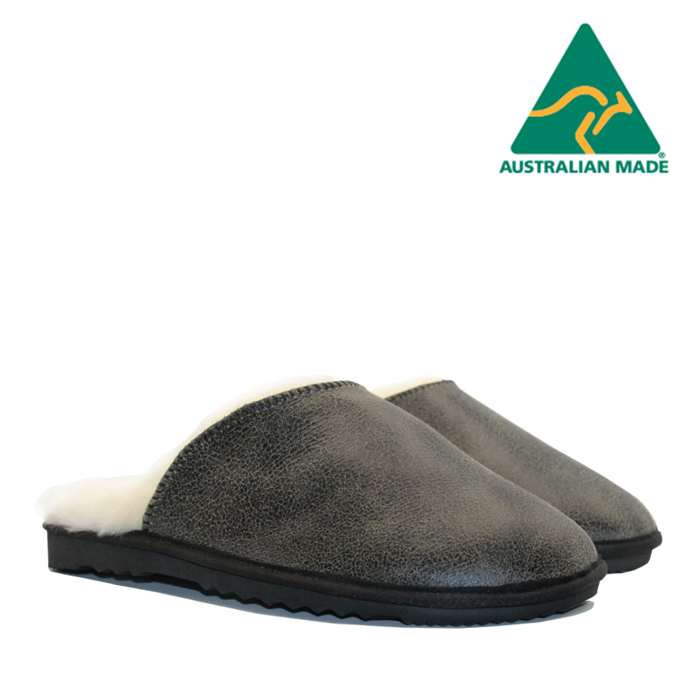 WARATAH UGG® Australian Made Nappa Sheepskin Unisex Scuff - Vintage Charcoal