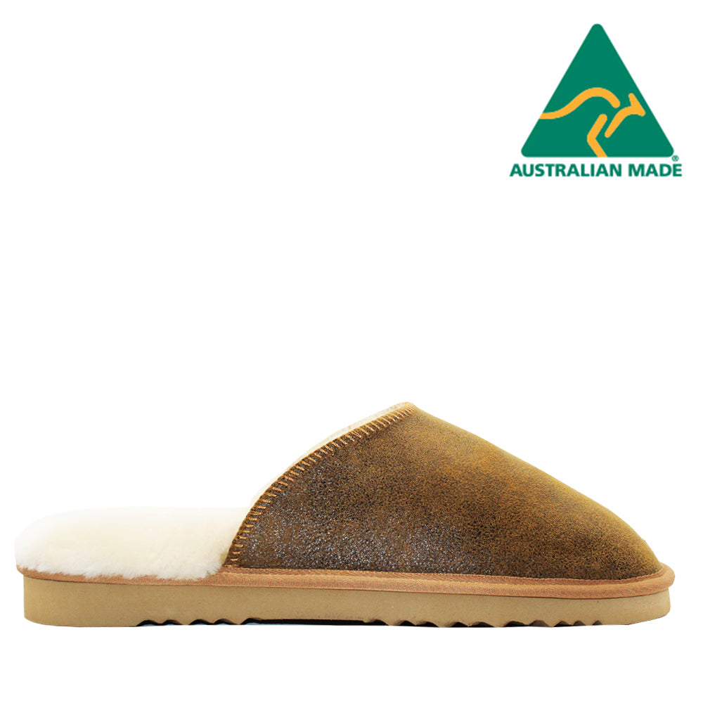 WARATAH UGG® Australian Made Nappa Sheepskin Unisex Scuff - Vintage Tan