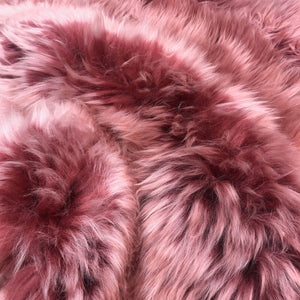 Merino Sheepskin Rug - Pink Frost
