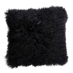 Mongolian Sheepskin Cushion - Black