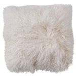 Mongolian Sheepskin Cushion - White