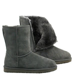 WARATAH UGG® Ladies Water Resistant Short Mid Zip Up Boot - Grey