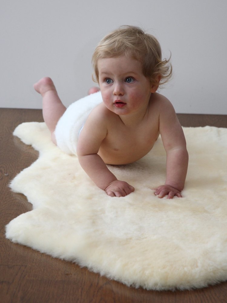 Cozy MateTM Shorn Lambskin Baby Playing Rug - Pink