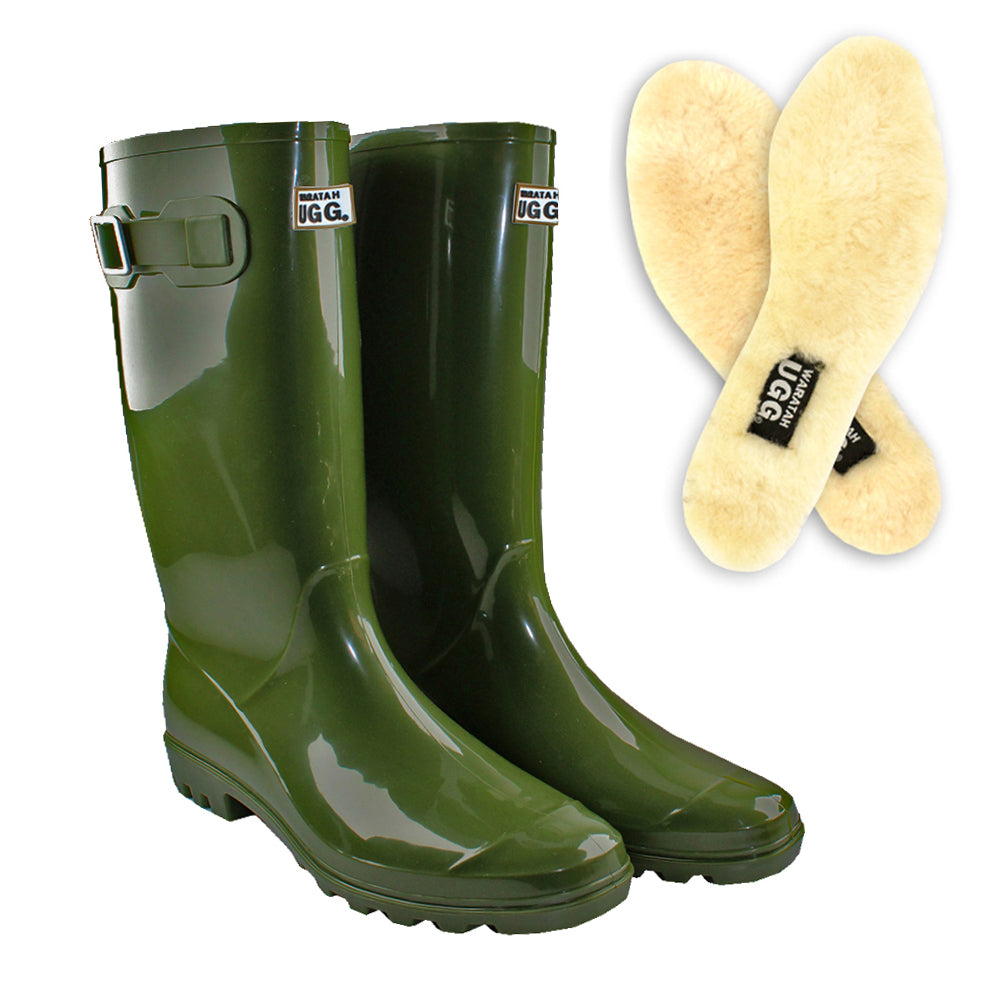 Green ugg outlet rain boots