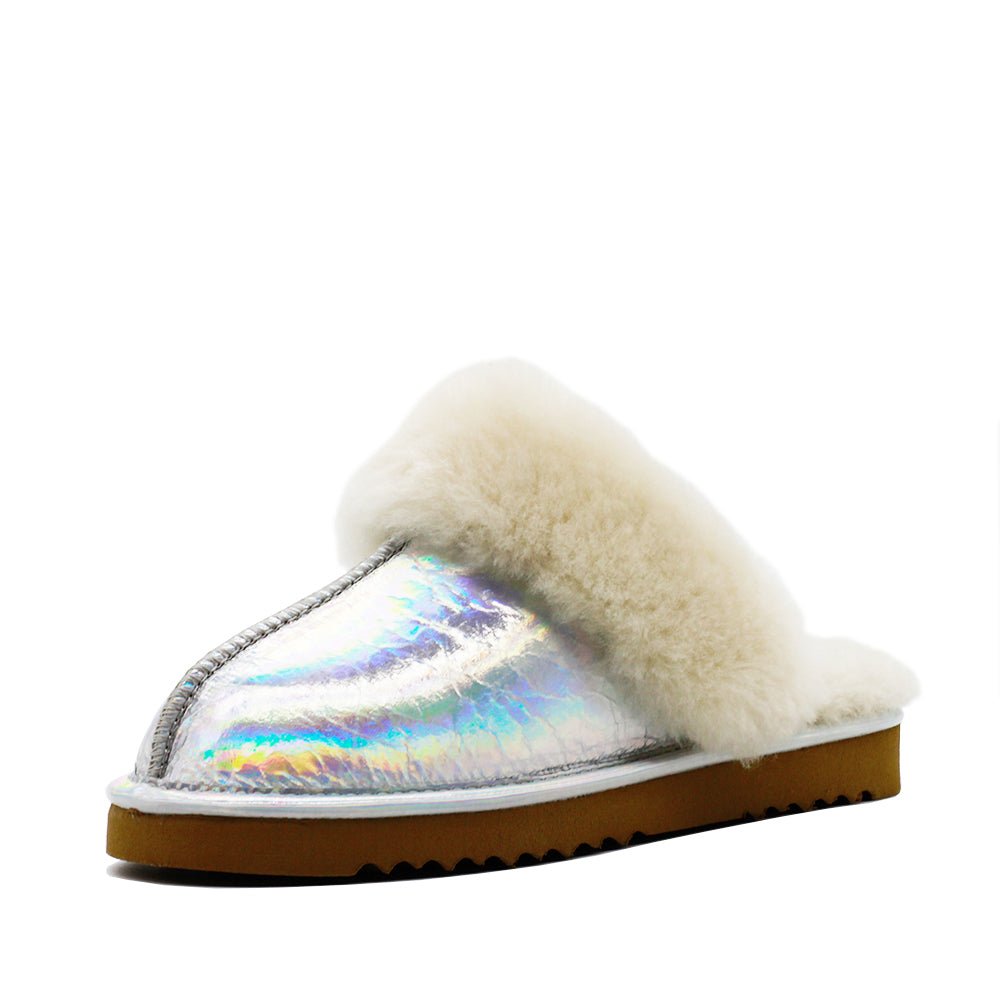 WARATAH UGG® Ladies Opal Leather Sheepskin Scuff - Star Dust