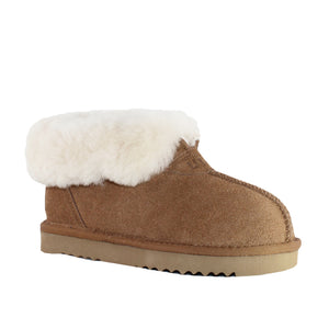 WARATAH UGG® Wool Collar Slipper - Chestnut