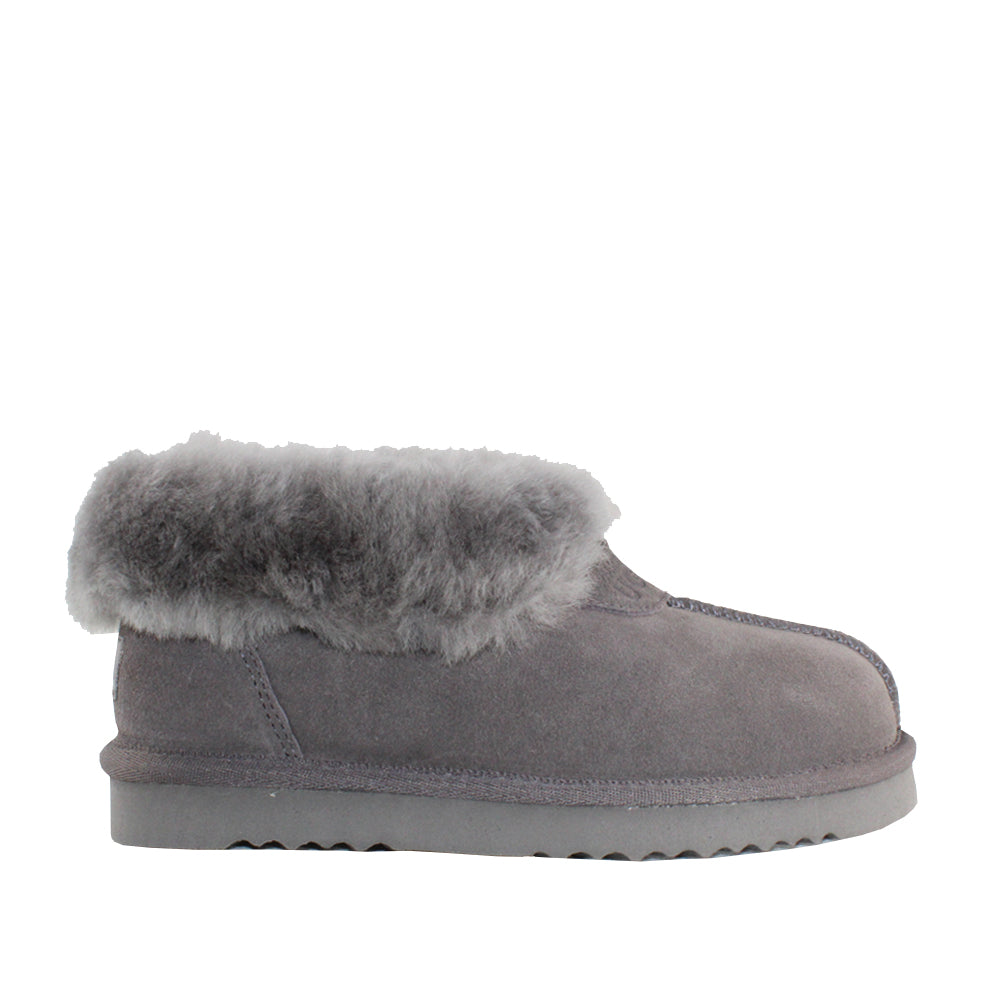 WARATAH UGG® Wool Collar Slipper - Grey