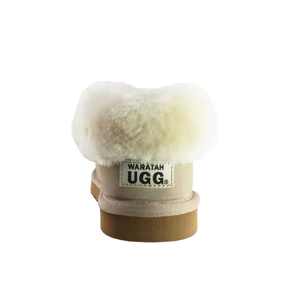 WARATAH UGG® Wool Collar Slipper - Sand