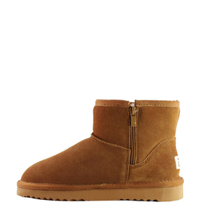 WARATAH UGG® Unisex Water Resistant Mini Zip Up Boot - Chestnut