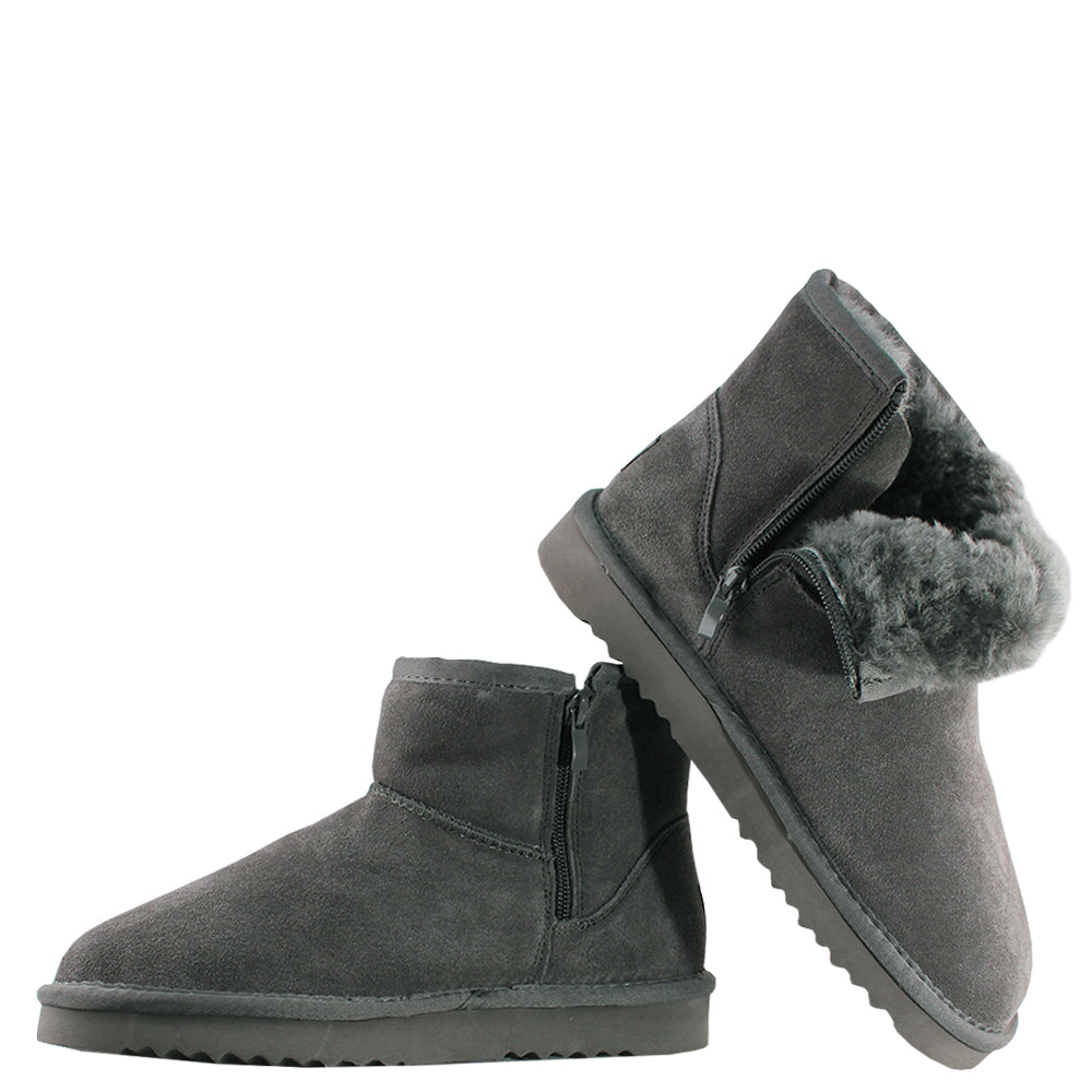 WARATAH UGG® Water Resistant Mini Zip Up Boot - Grey