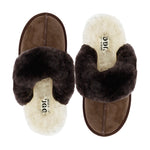 WARATAH UGG® Ladies Luxury Sheepskin Scuffs - Chocolate