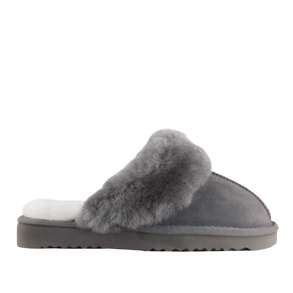 WARATAH UGG® Australian Made Premium Sheepskin Ladies Scuff - Grey