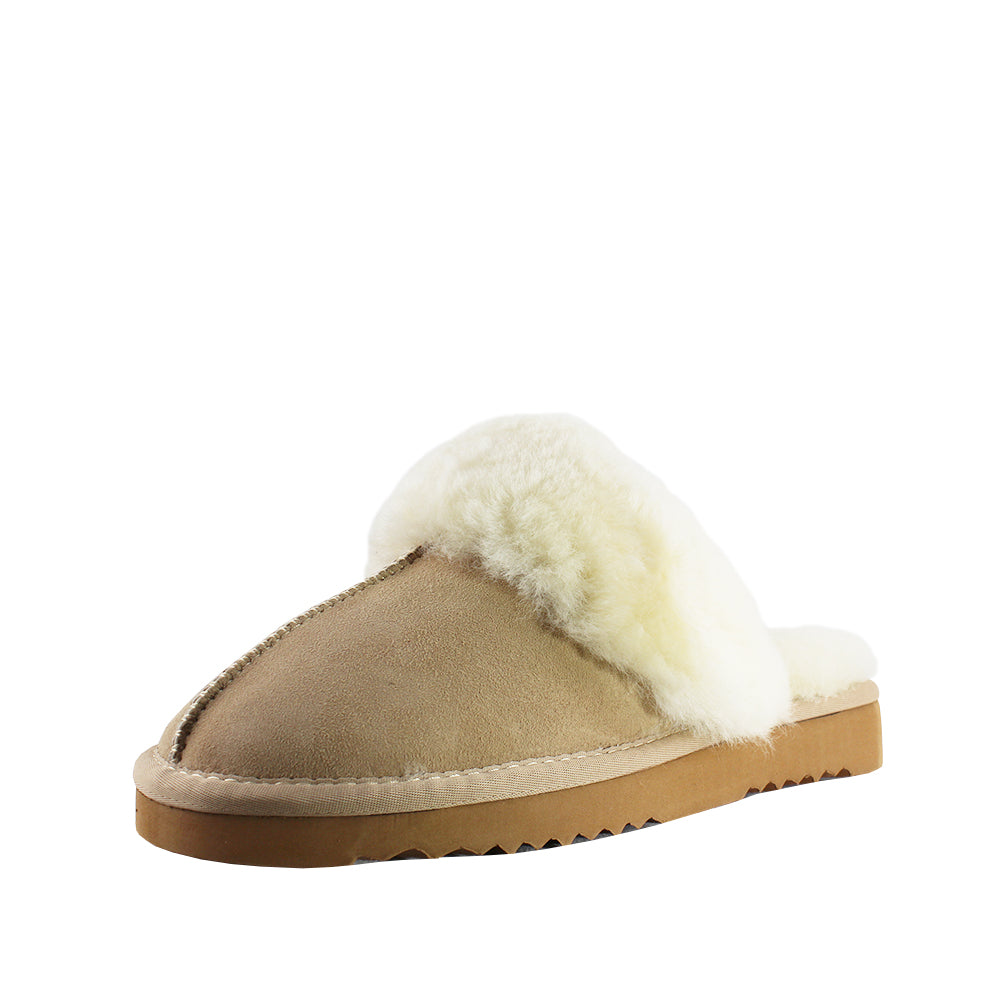 WARATAH UGG® Australian Made Premium Sheepskin Ladies Scuff - Sand