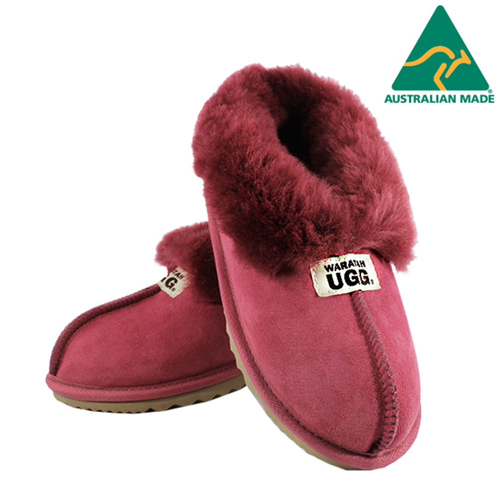 WARATAH UGG® Australian Made Sheepskin Slipper - Ruby