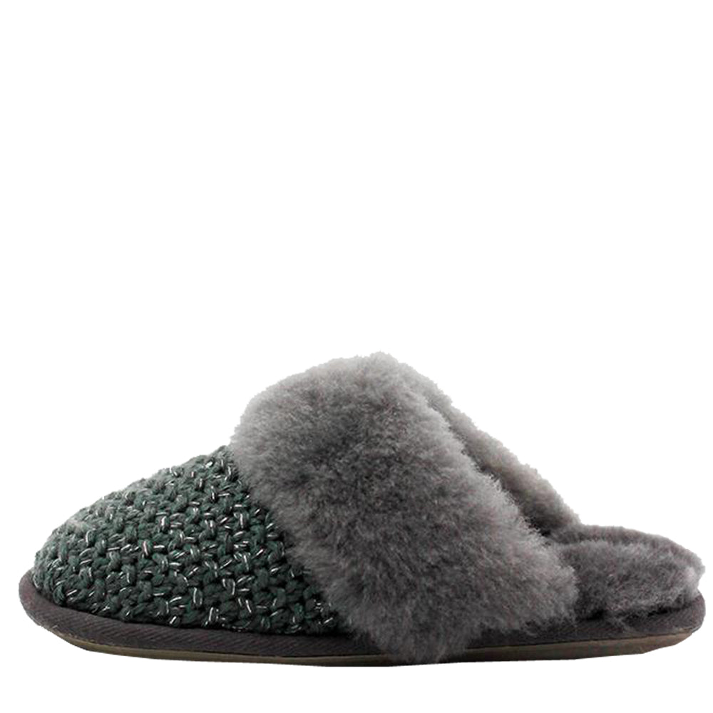 WARATAH UGG® Sheepskin Knit Scuff - Grey