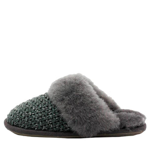 WARATAH UGG® Sheepskin Knit Scuff - Grey