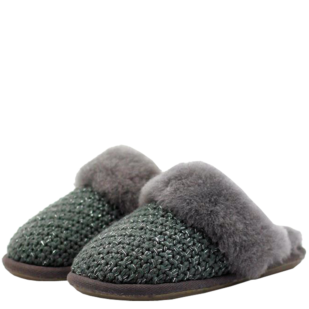 WARATAH UGG® Sheepskin Knit Scuff - Grey