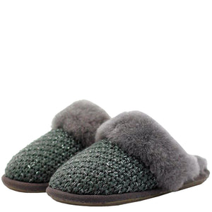 WARATAH UGG® Sheepskin Knit Scuff - Grey