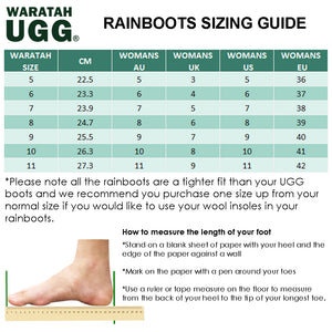 WARATAH UGG Rainboots Abby - Black/Silver