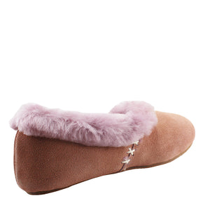 WARATAH UGG® Woman's Sheepskin Cross Stitch Slippers - Pink
